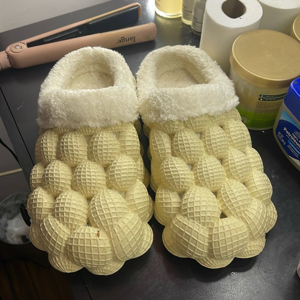 Cream color bubble slides
